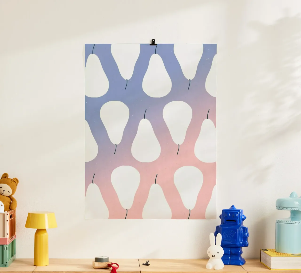 Pears poster con telaio in plastica da STUDIO LEEMO