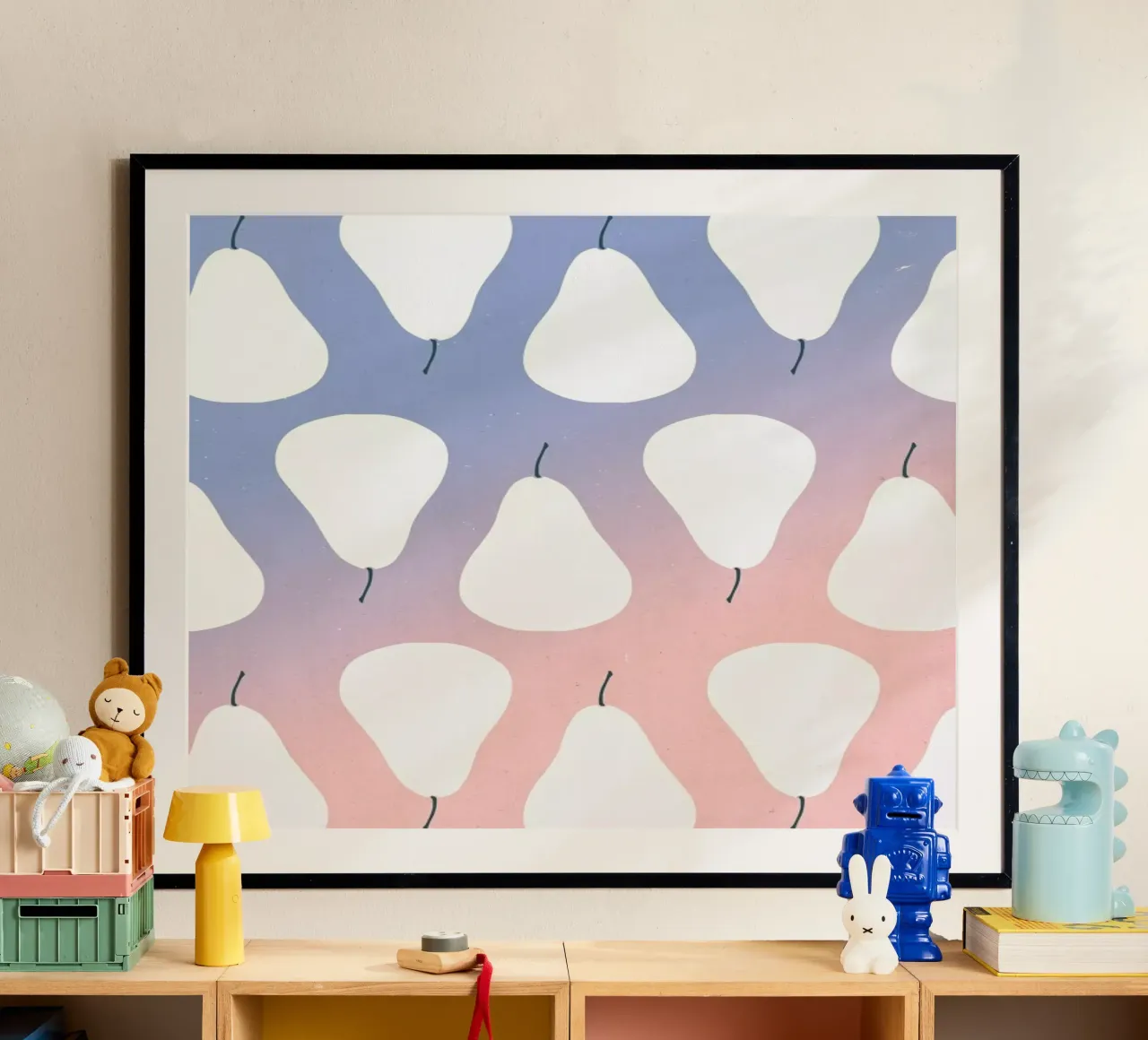 Pears poster con telaio in plastica da STUDIO LEEMO