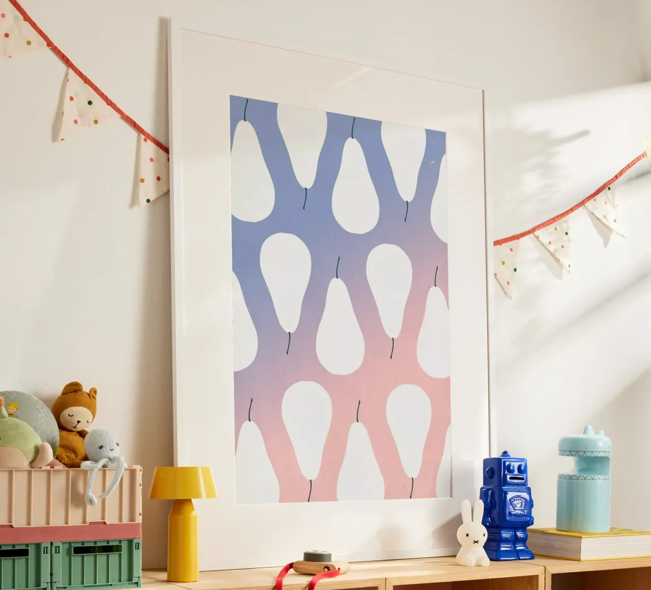 Pears poster con telaio in plastica da STUDIO LEEMO