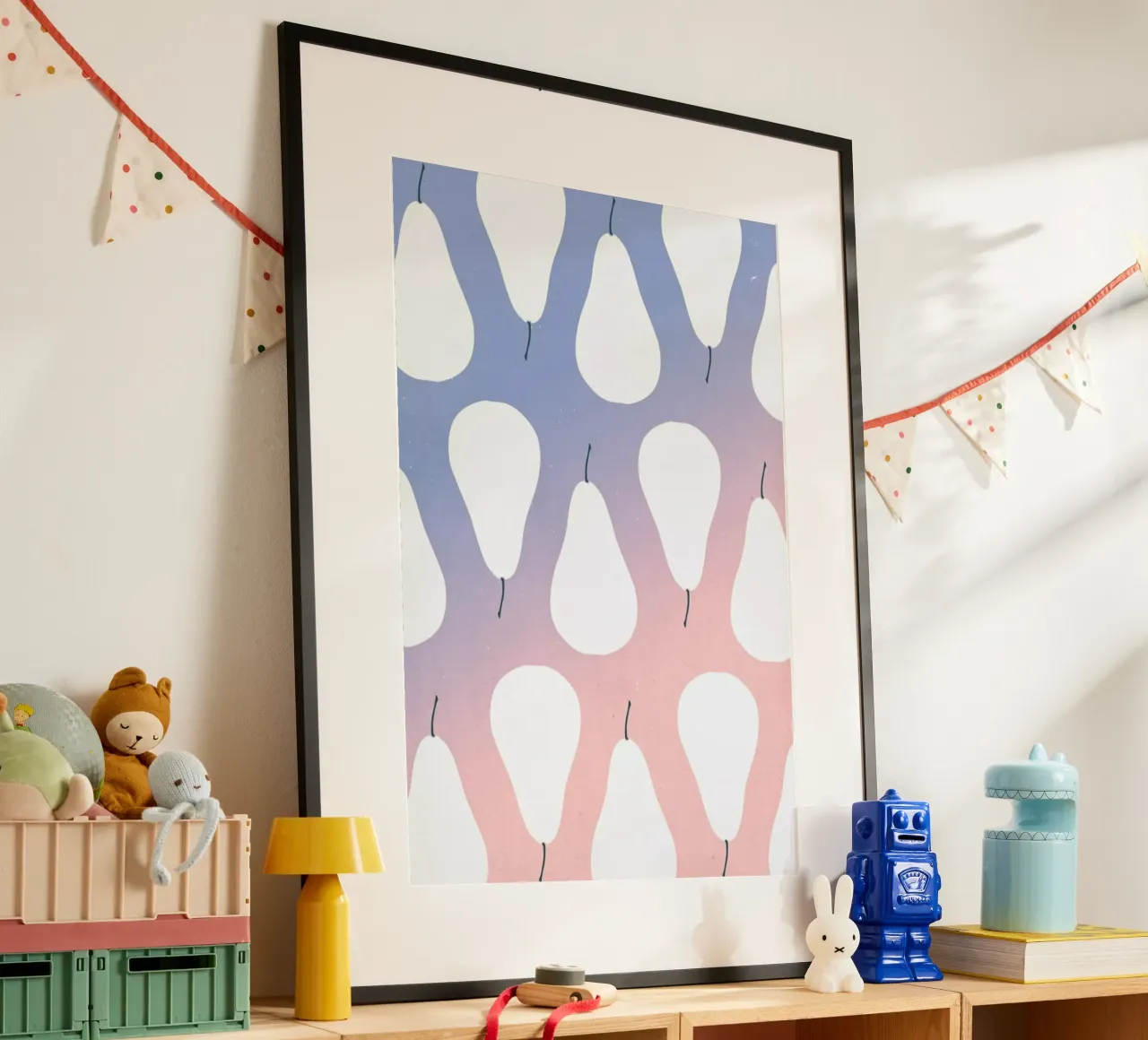 Pears poster con telaio in plastica da STUDIO LEEMO