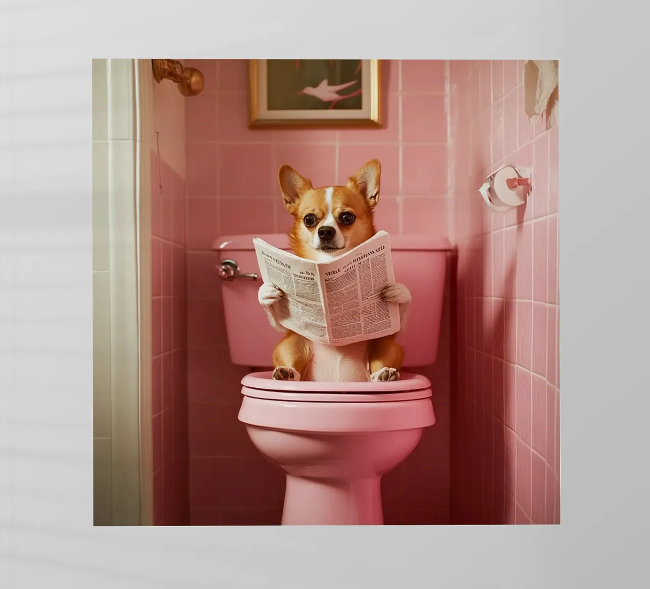 Hund liest Zeitung pellicola backlit da NORDLICHT DESIGNS