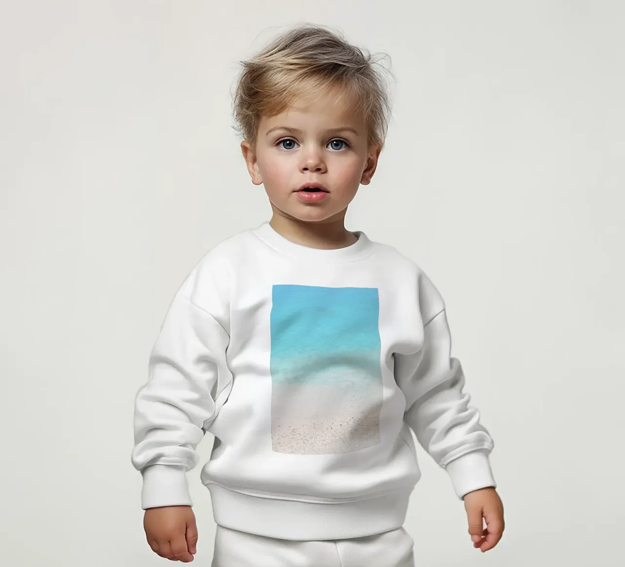 Milos, Greece I Minimalist turquoise Mediterranean Sea baby sweatshirt by Julie Travel Photography