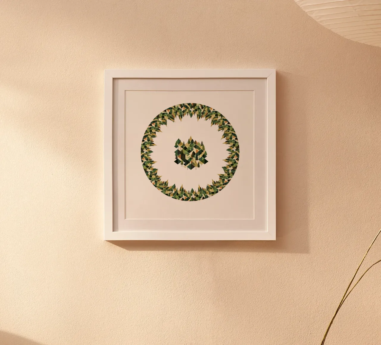 Green emerge 8 - emblem poster con telaio in plastica da The Quiet Senju