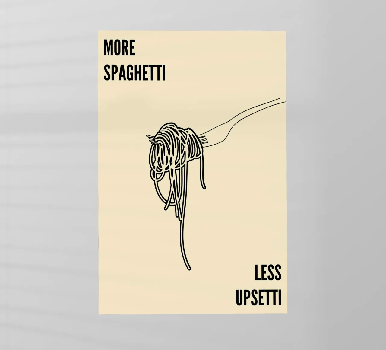 More Spaghetti, less Upsetti pellicola backlit da NORDLICHT DESIGNS