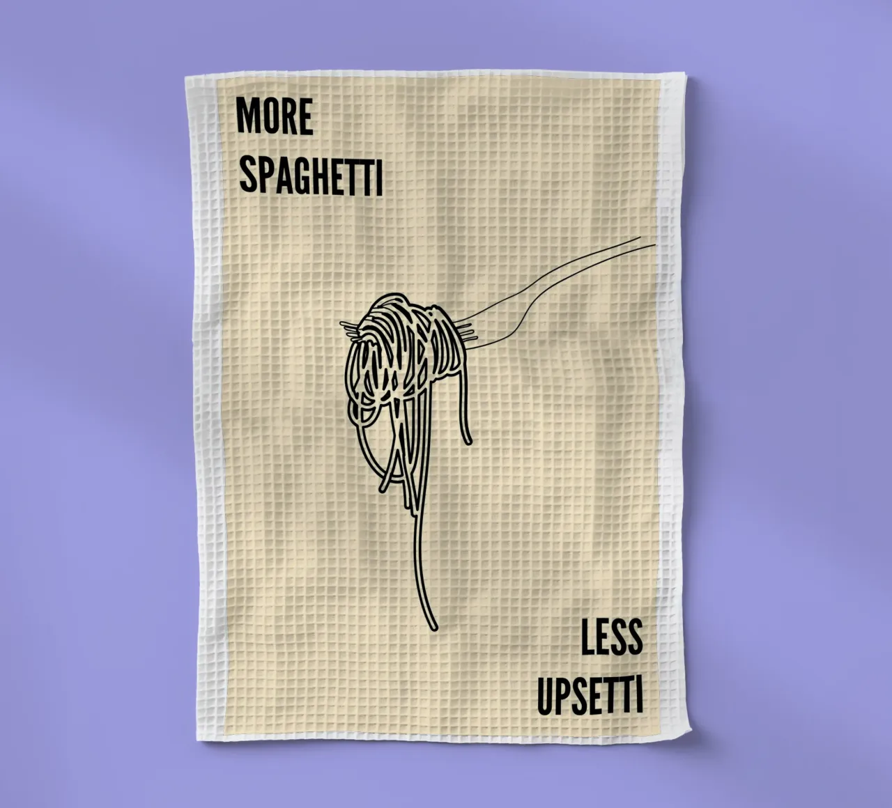 More Spaghetti, less Upsetti canovaccio da cucina da NORDLICHT DESIGNS