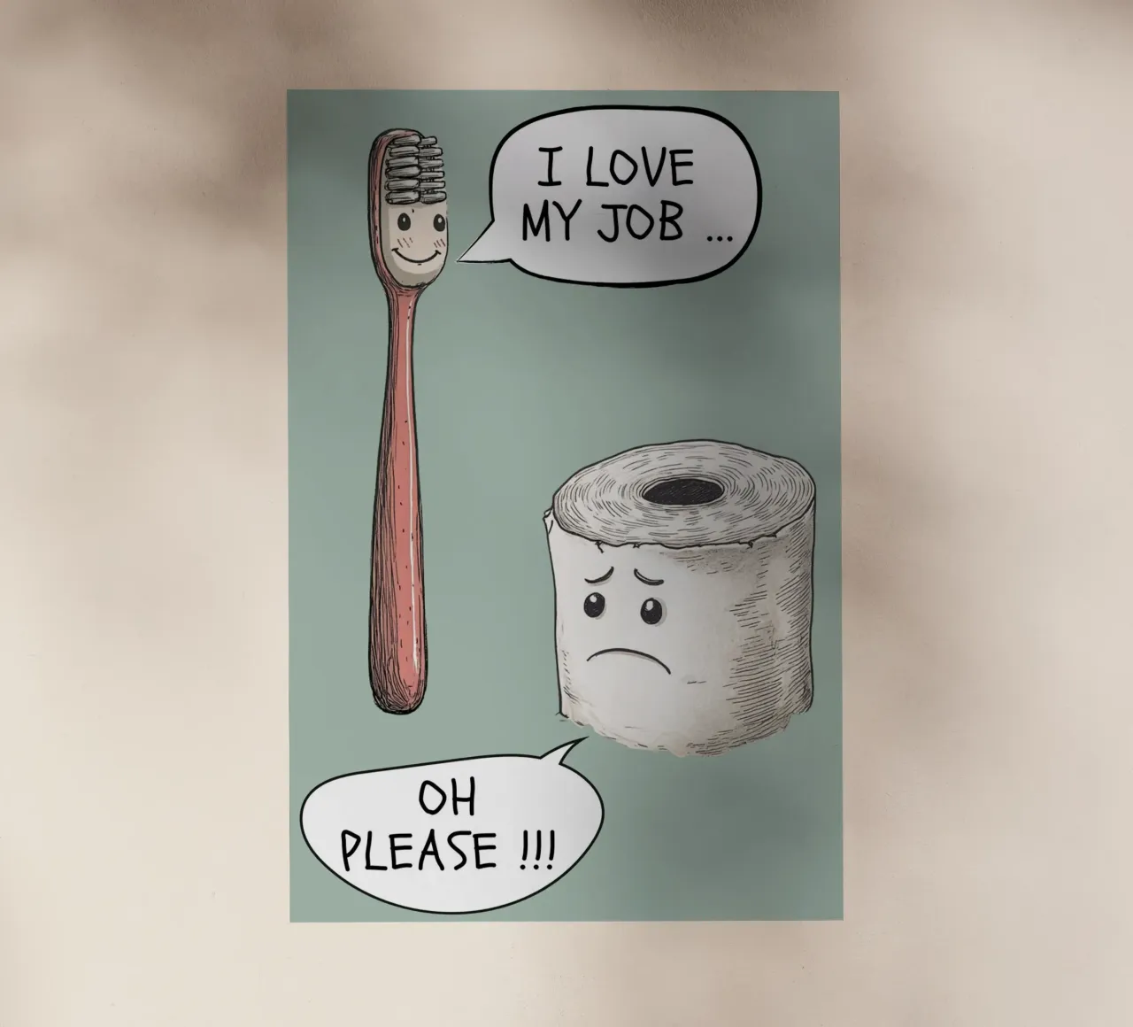 Talking Toothbrush & Toilet Roll pellicola backlit da NORDLICHT DESIGNS