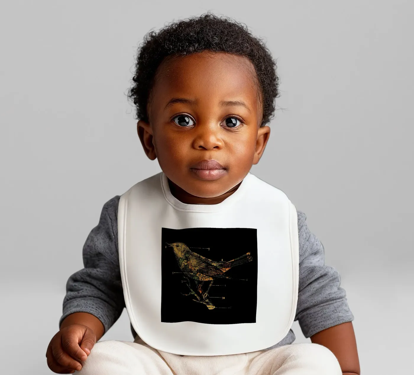 Migration baby bib by Tobe Fonseca