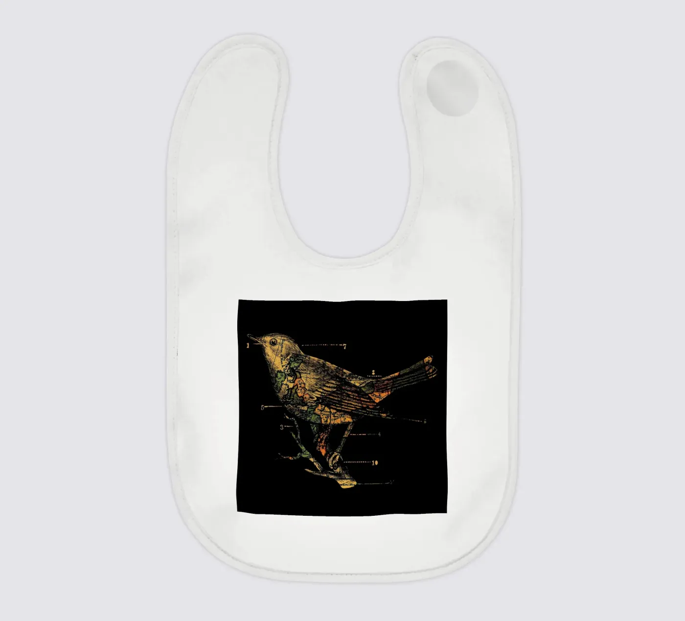 Migration baby bib by Tobe Fonseca