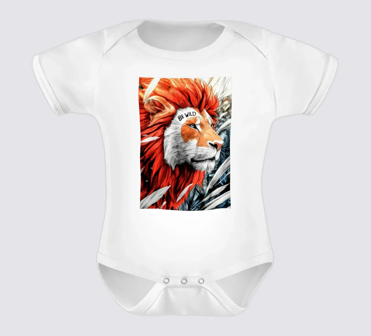 Poster con testo Be Wild body neonato maniche corte da Justyna Jaszke JBJart