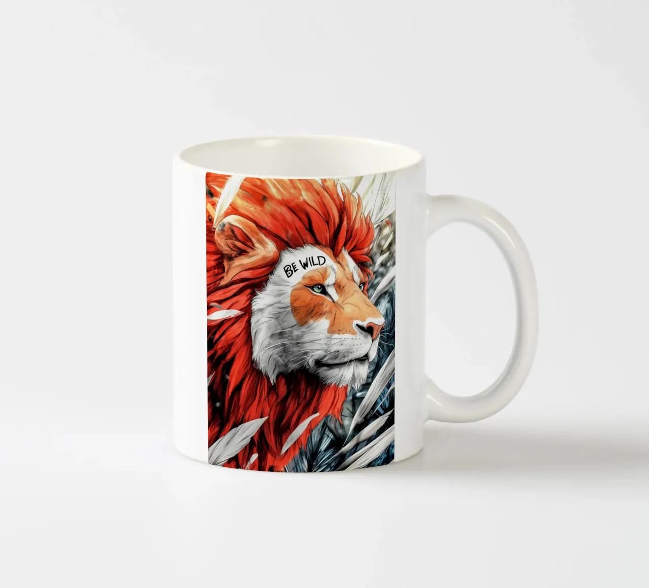 Poster con testo Be Wild tazza in ceramica da Justyna Jaszke JBJart