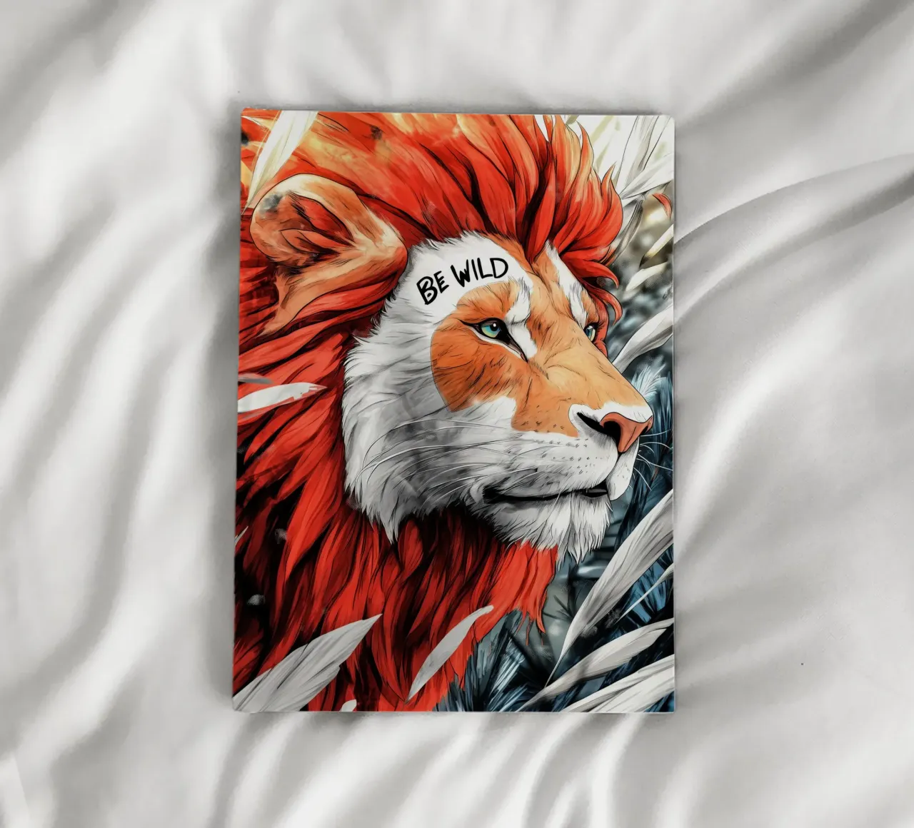 Be wild text poster notebook by Justyna Jaszke JBJart