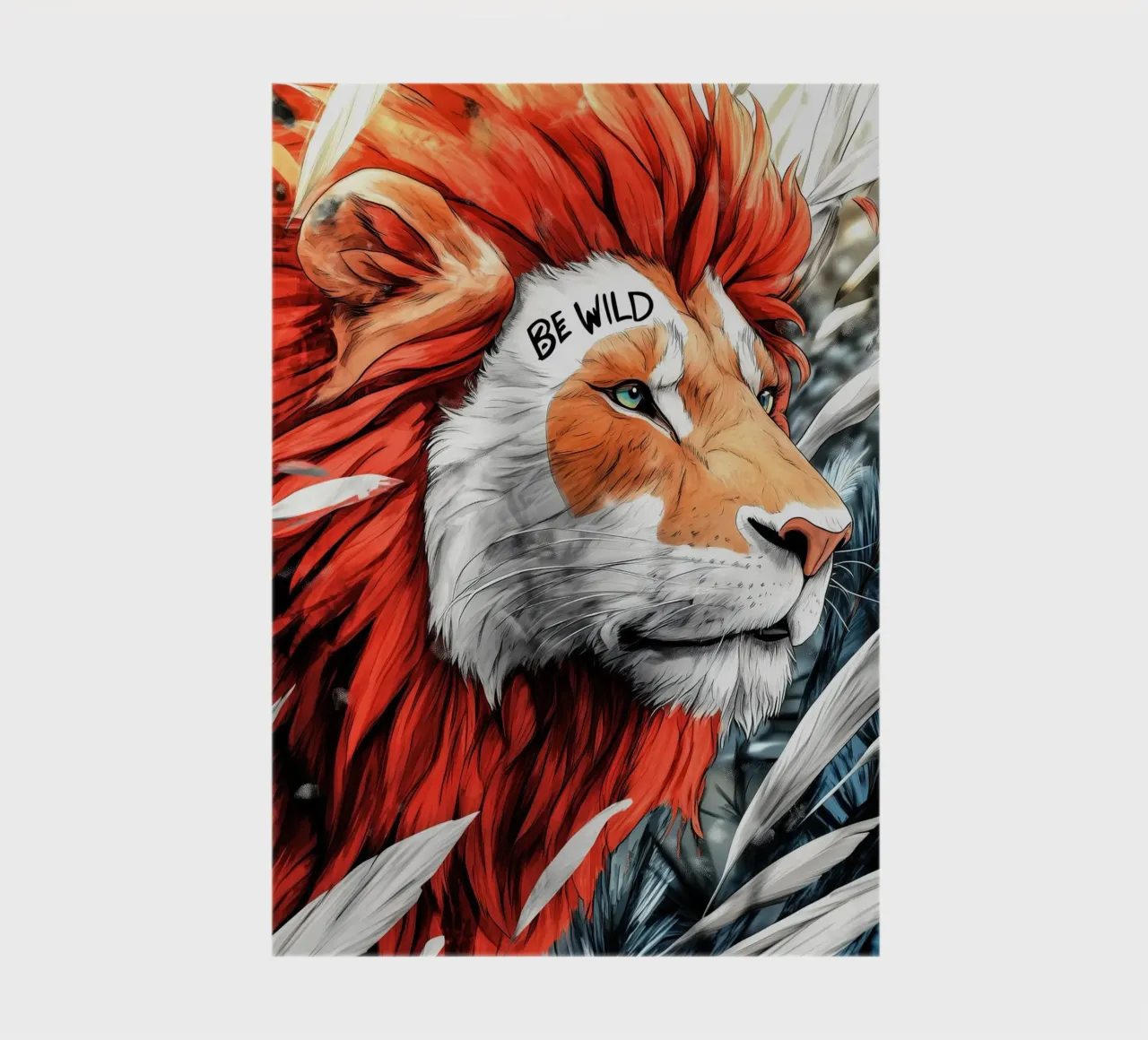 Be wild text poster notebook by Justyna Jaszke JBJart