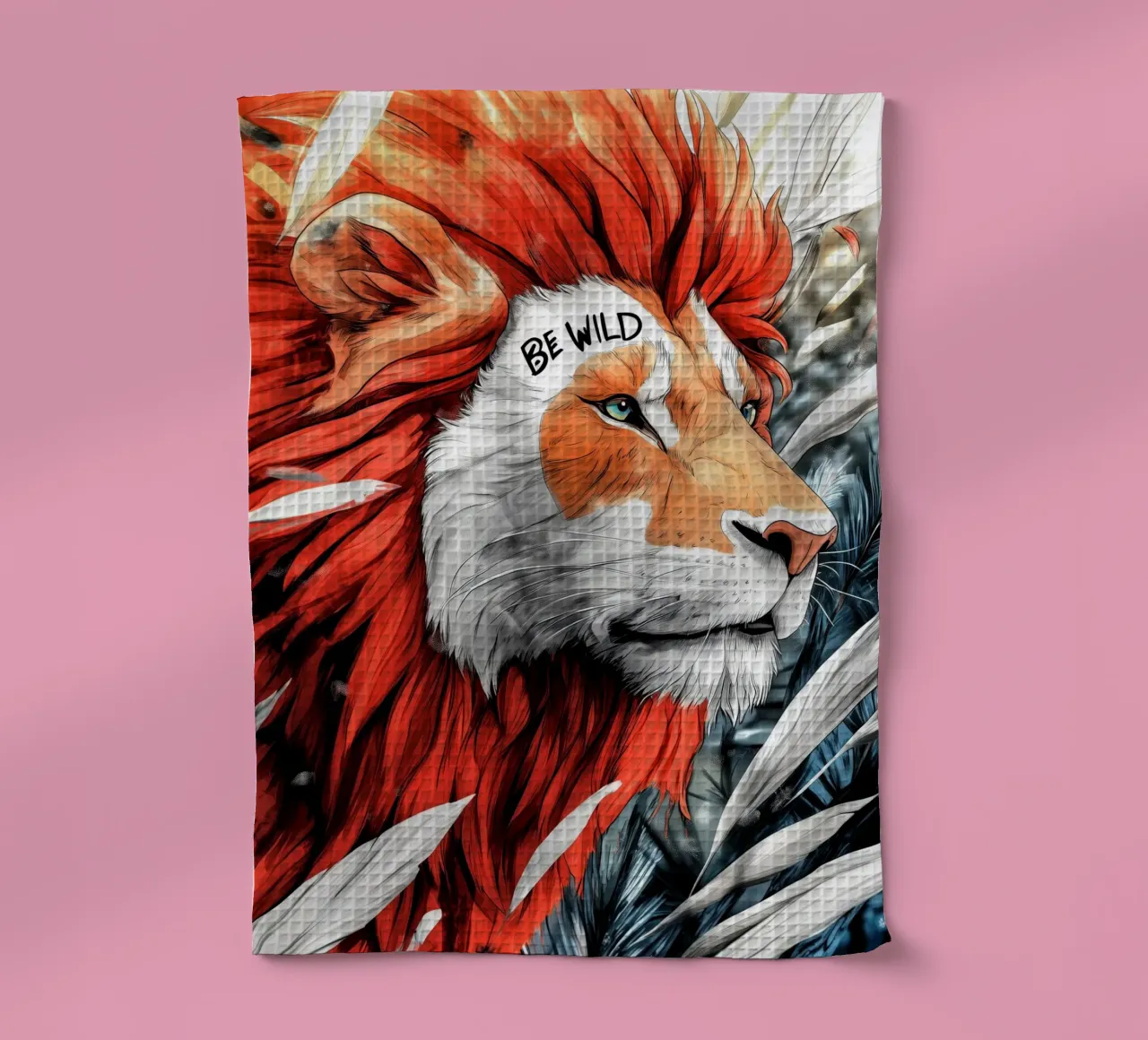 Poster con testo Be Wild canovaccio da cucina da Justyna Jaszke JBJart