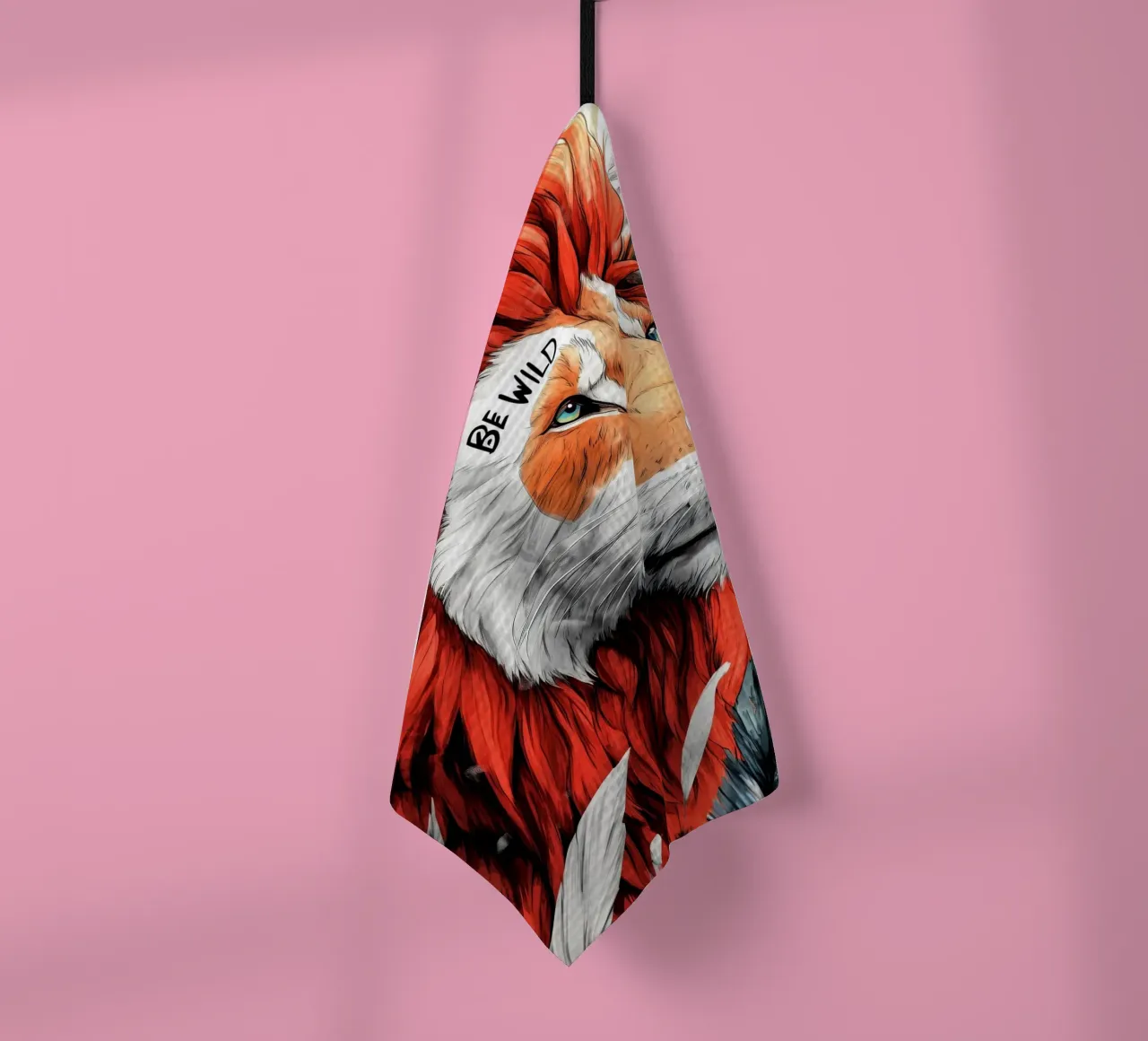Poster con testo Be Wild canovaccio da cucina da Justyna Jaszke JBJart