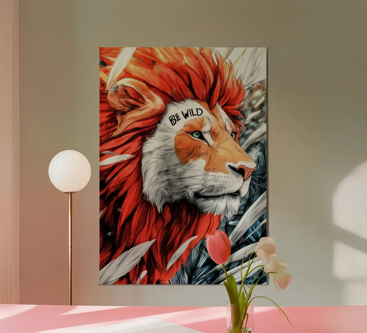 Poster con testo Be Wild carta hahnemühle da Justyna Jaszke JBJart