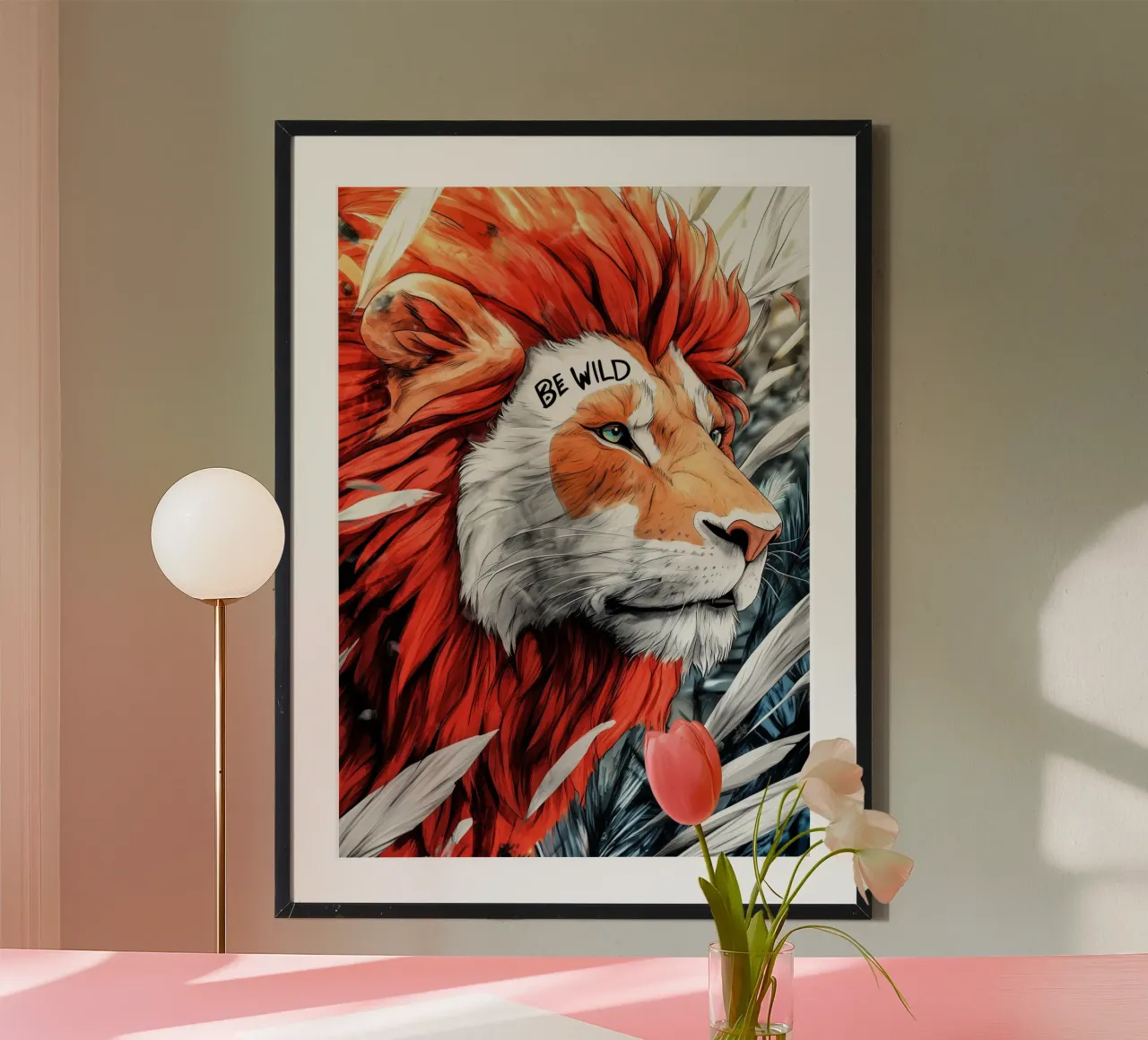 Poster con testo Be Wild carta hahnemühle da Justyna Jaszke JBJart