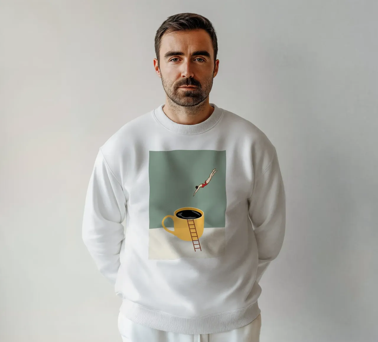 Coffejumping sweatshirt by NORDLICHT DESIGNS