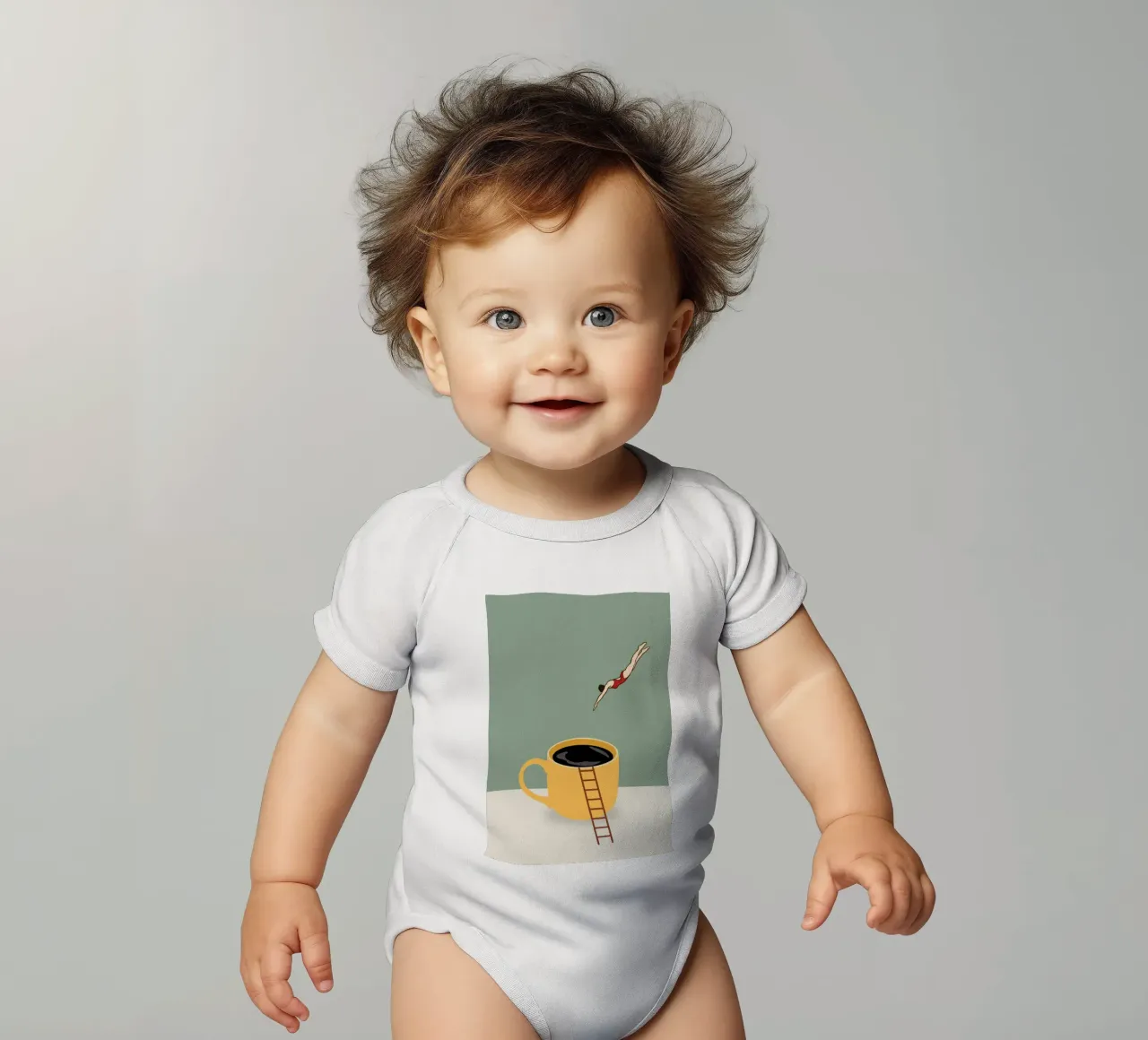 Coffejumping body neonato maniche corte da NORDLICHT DESIGNS