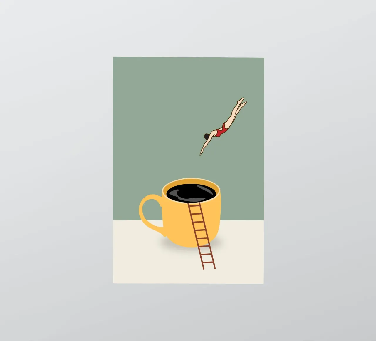 Coffejumping sticker by NORDLICHT DESIGNS