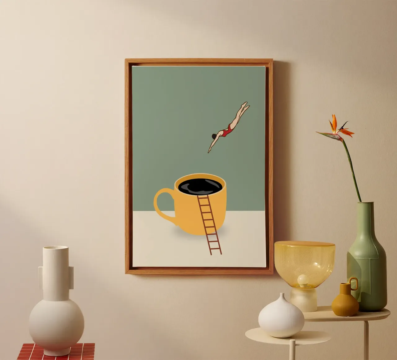 Coffejumping tela con Cornice a cassetta da NORDLICHT DESIGNS