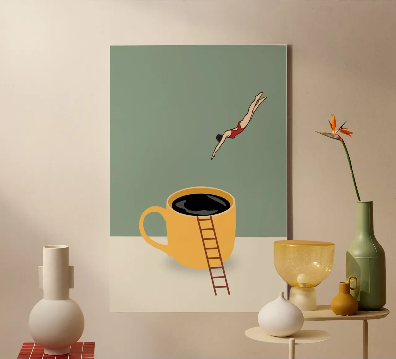 Coffejumping tela con Cornice a cassetta da NORDLICHT DESIGNS