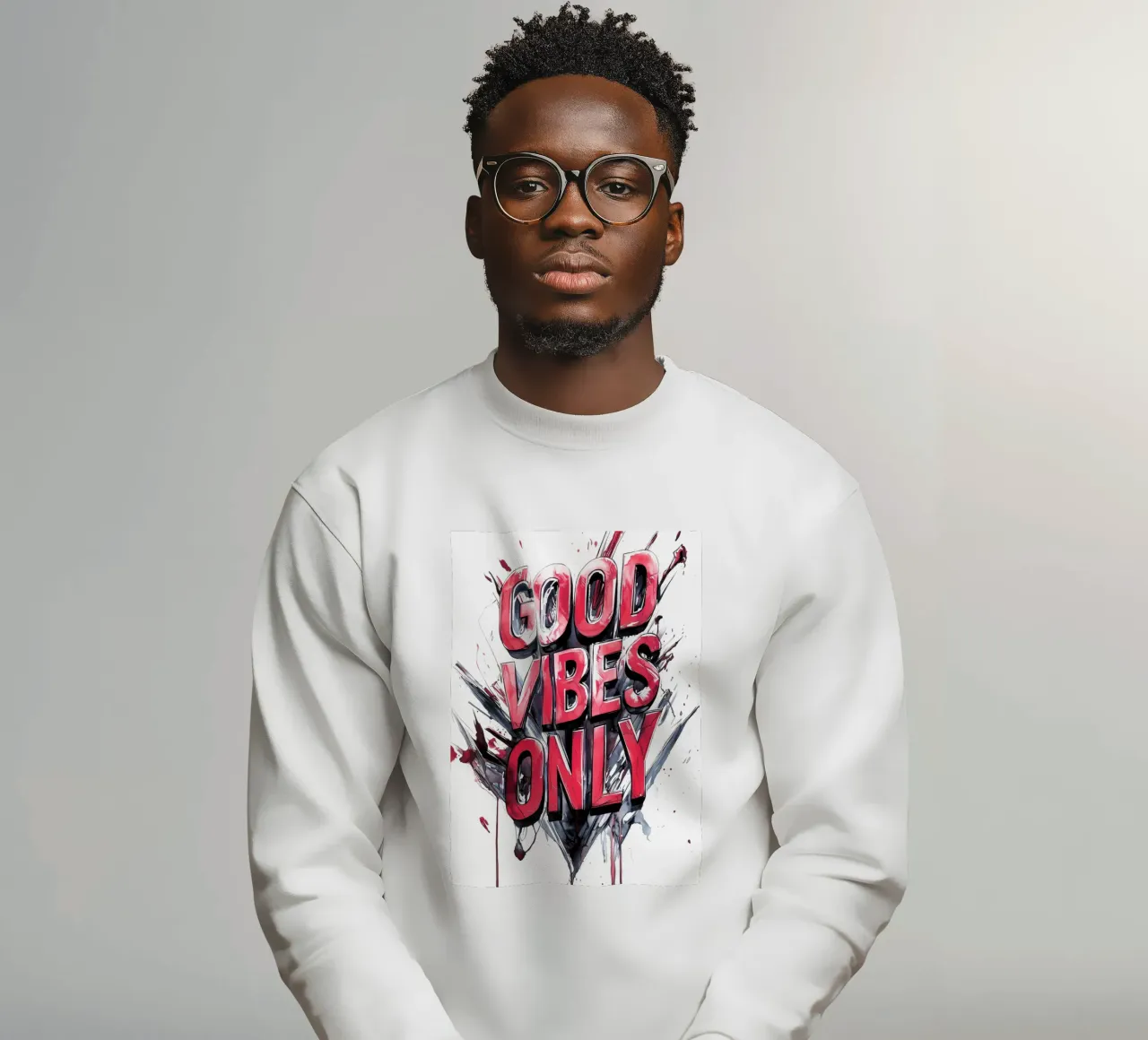 Poster con testo Good Vibes Only felpa da Justyna Jaszke JBJart