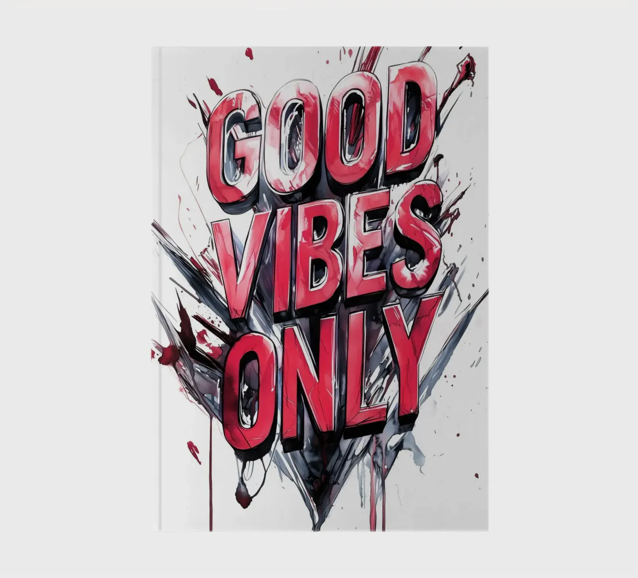 Good Vibes Only text poster notebook by Justyna Jaszke JBJart