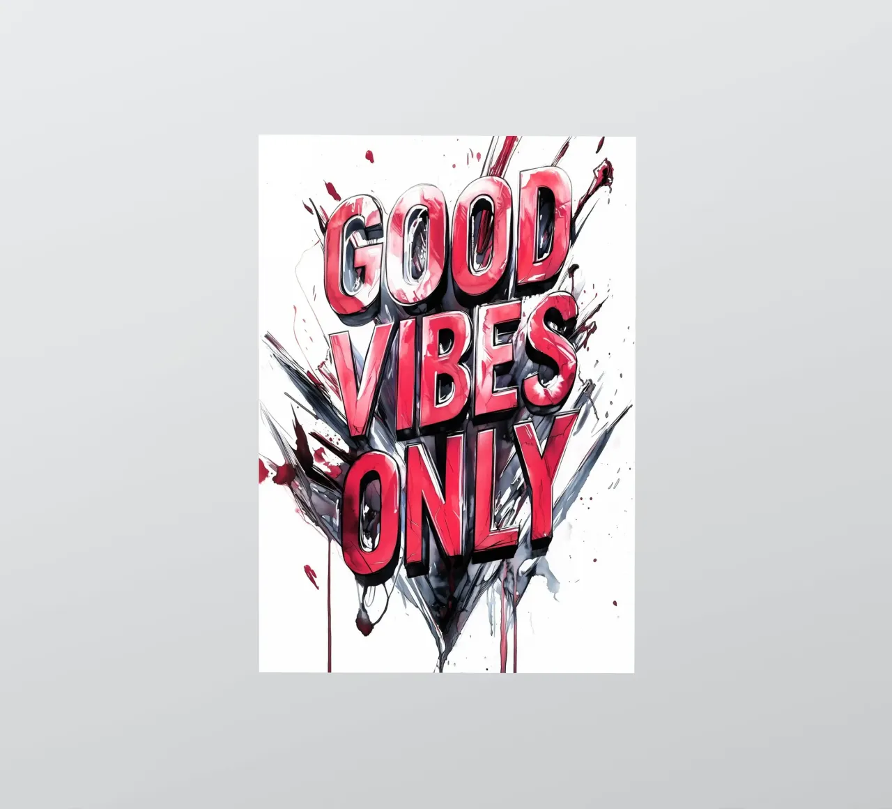 Poster con testo Good Vibes Only adesivo da Justyna Jaszke JBJart