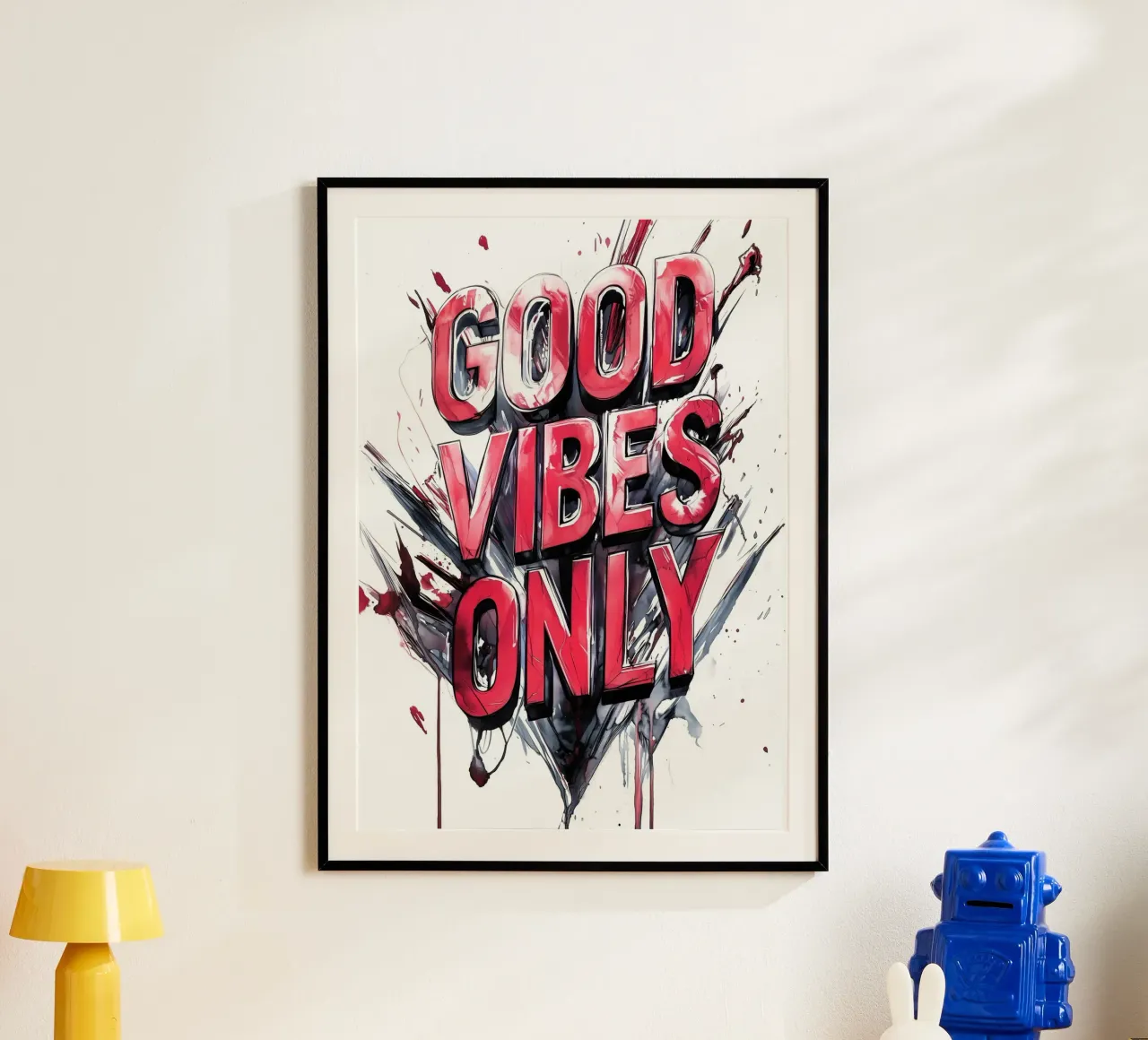 Poster con testo Good Vibes Only carta hahnemühle da Justyna Jaszke JBJart