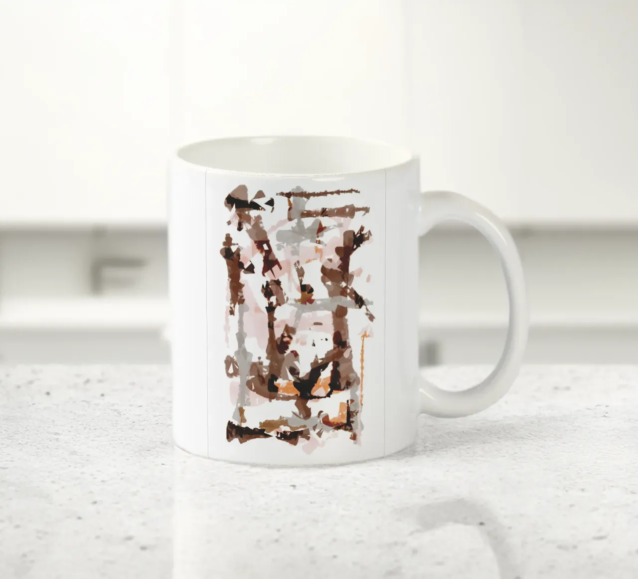 Retro Mokka abstraktes Spiel Keramik Tasse von Martina