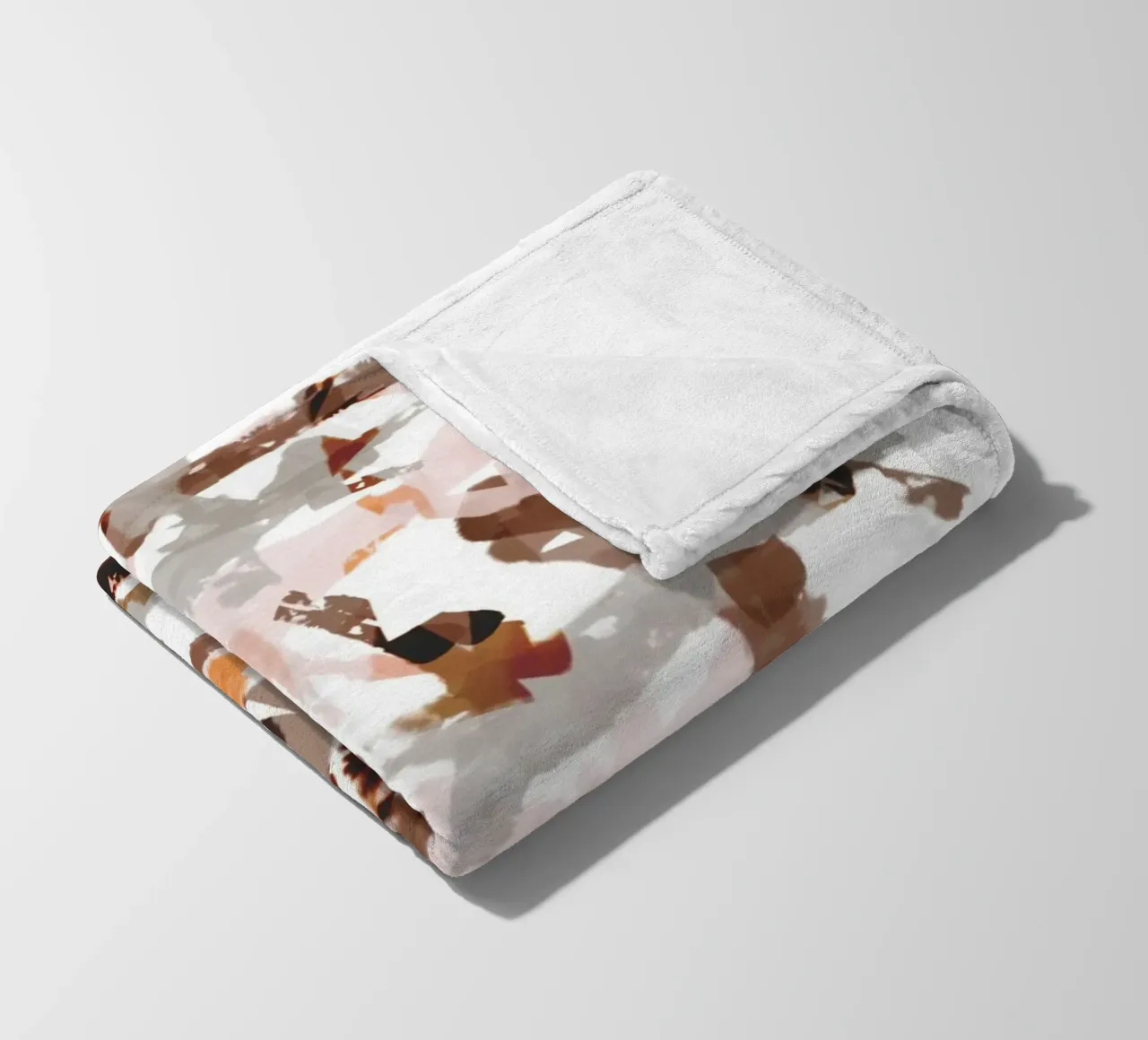Retro Mocha abstract game fleece blanket by Martina