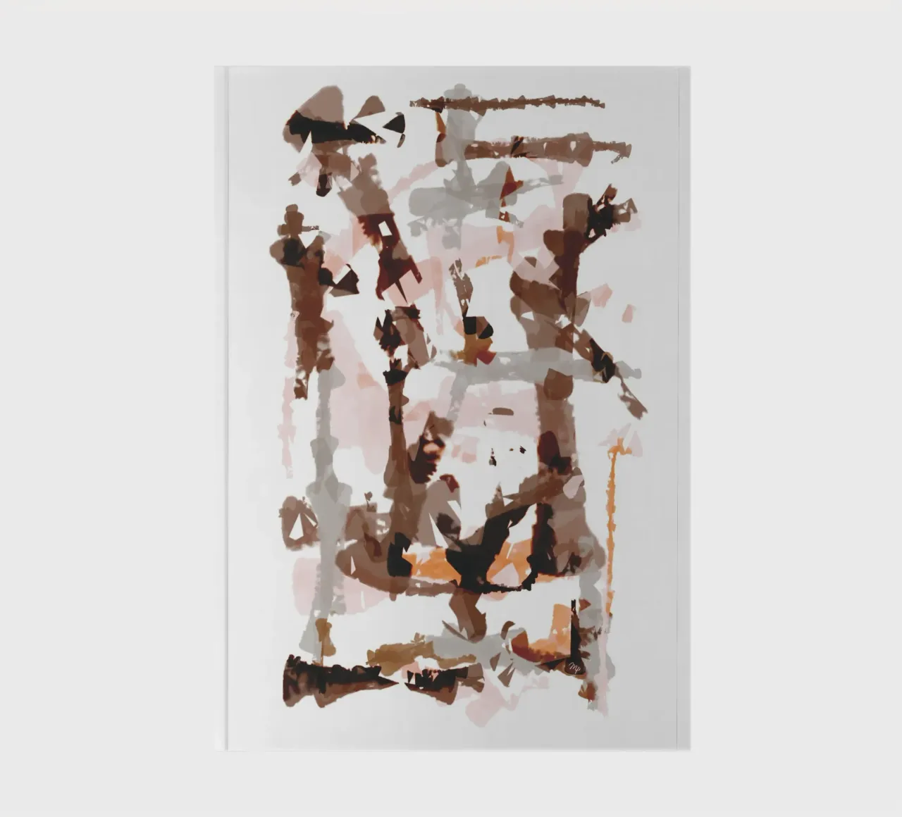 Retro Mocha abstract game notebook by Martina