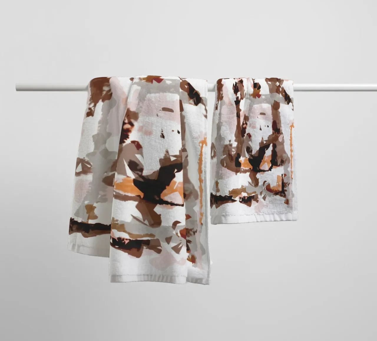 Retro Mocha abstract game towel by Martina