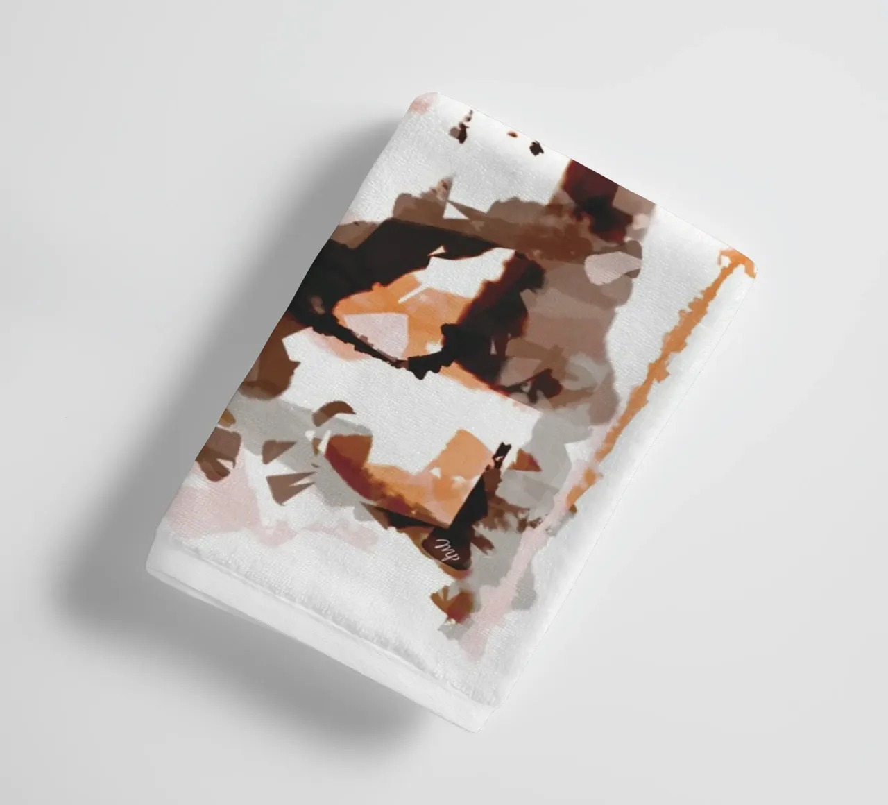 Retro Mocha abstract game towel by Martina
