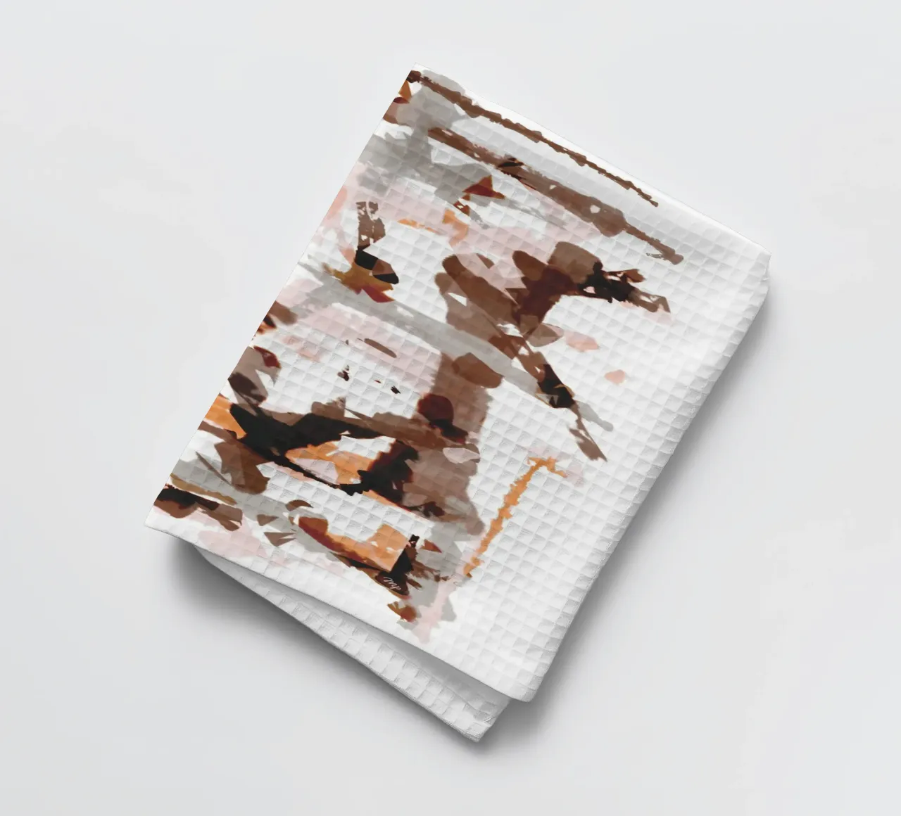 Jeu abstrait Retro Mocha torchon de Martina