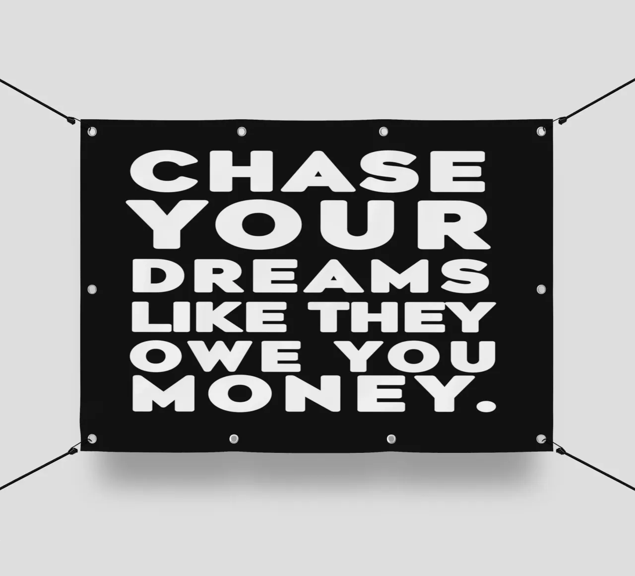 Chase your dreams like they owe you money. telo in pvc da WORD & WONDER