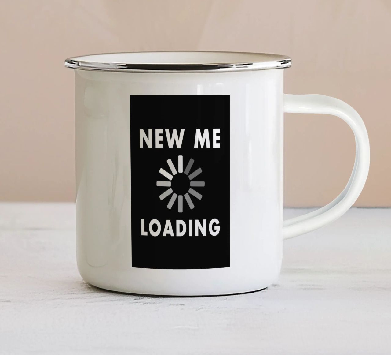 New Me Loading tazza in smalto da WORD & WONDER