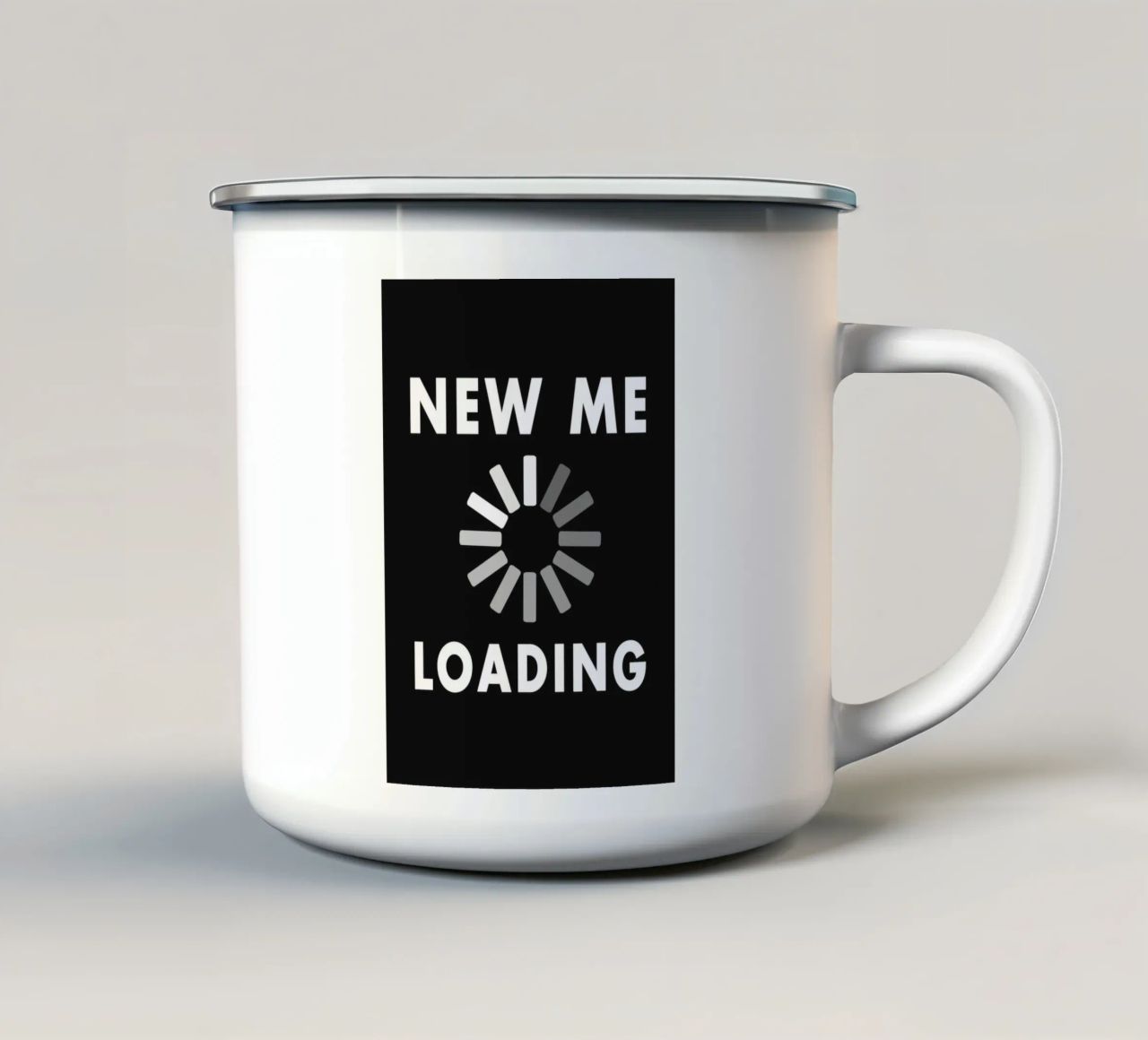 New Me Loading tazza in smalto da WORD & WONDER