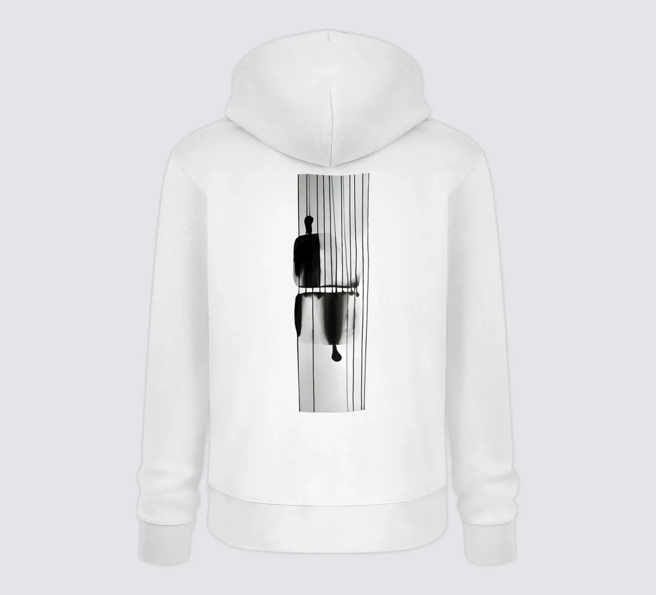 Threads of time: abstract lines and structures hoodie by Kunst und Kontrast