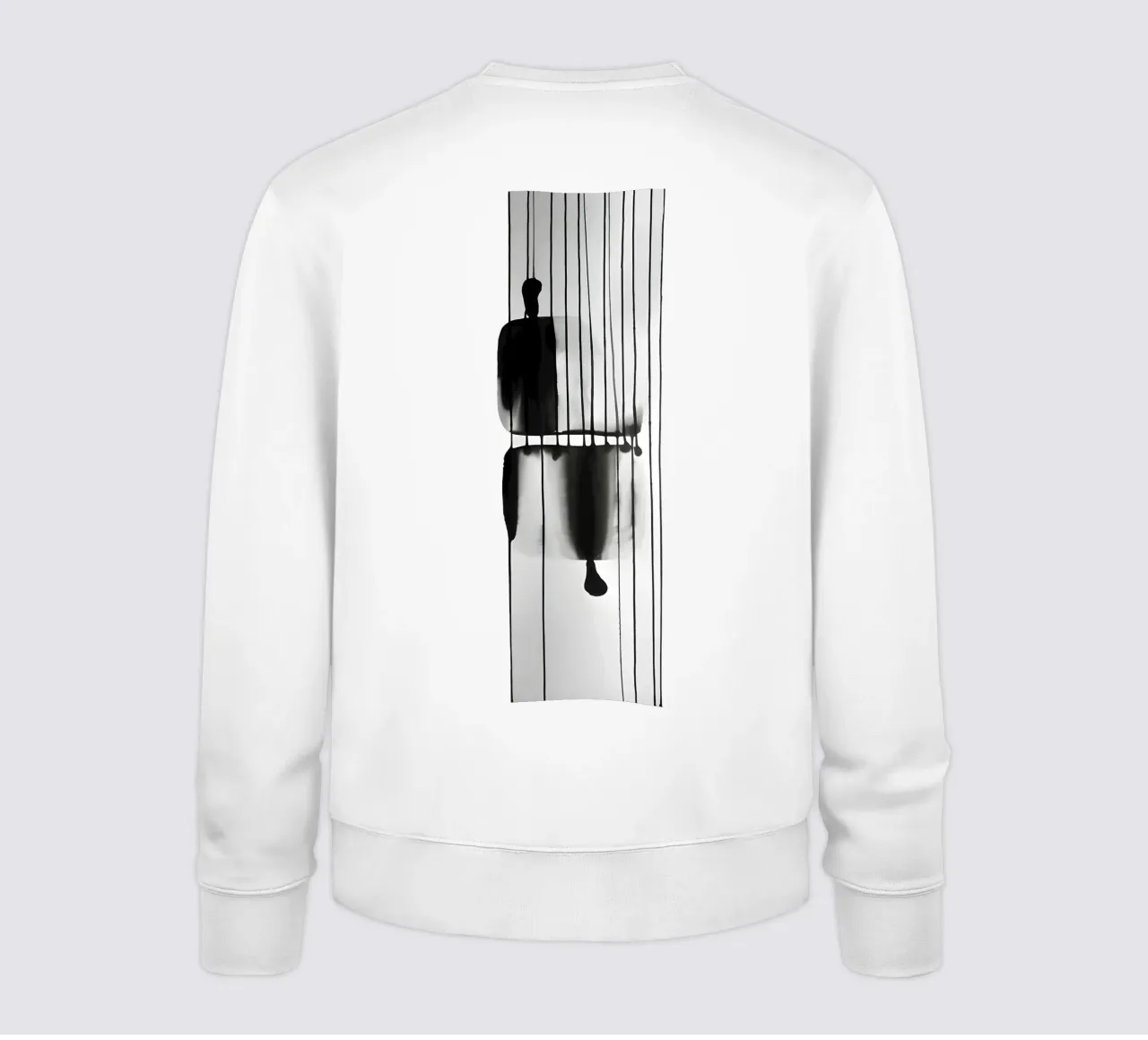 Threads of time: abstract lines and structures sweatshirt by Kunst und Kontrast
