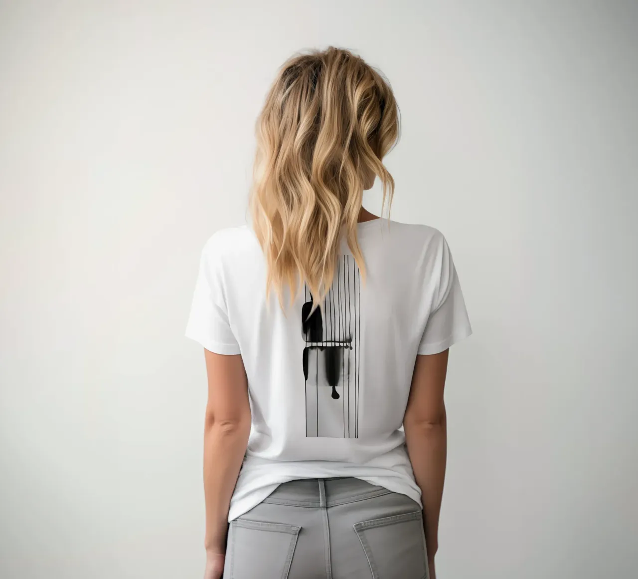 Threads of time: abstract lines and structures t-shirt by Kunst und Kontrast