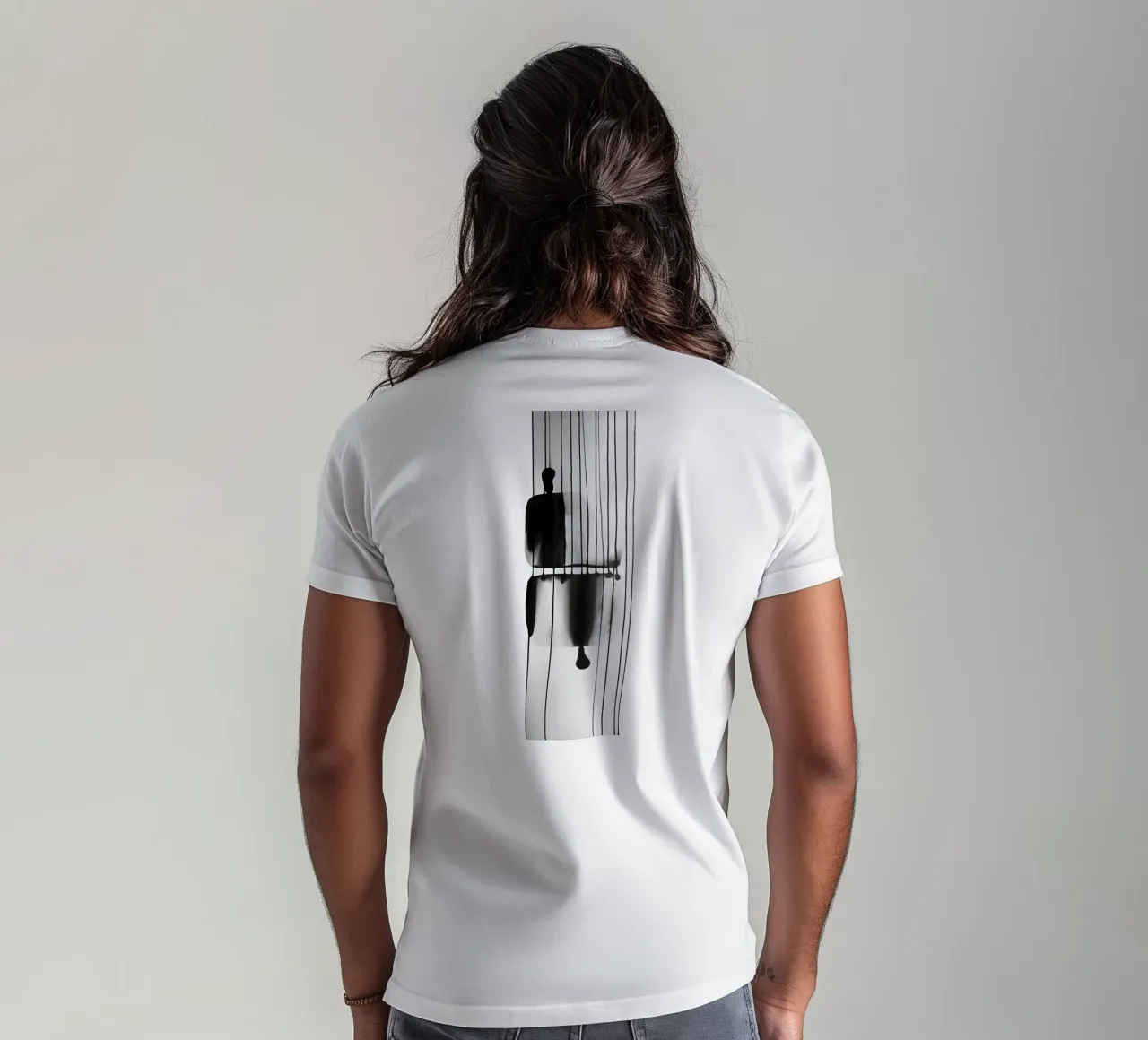 Threads of time: abstract lines and structures t-shirt by Kunst und Kontrast