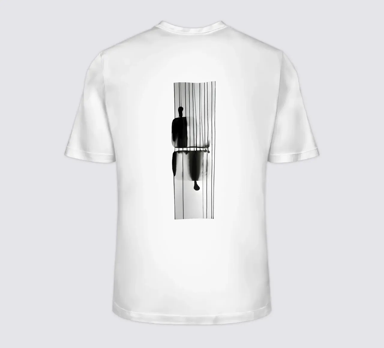 Threads of time: abstract lines and structures t-shirt by Kunst und Kontrast