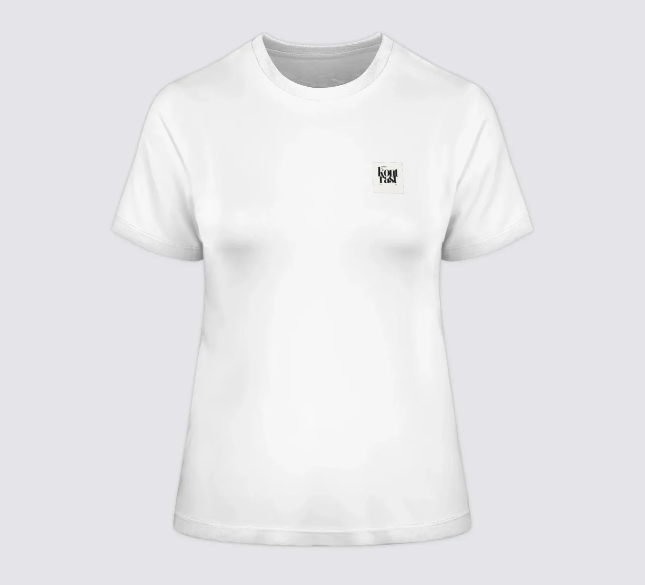 Threads of time: abstract lines and structures women's fitted t-shirt by Kunst und Kontrast