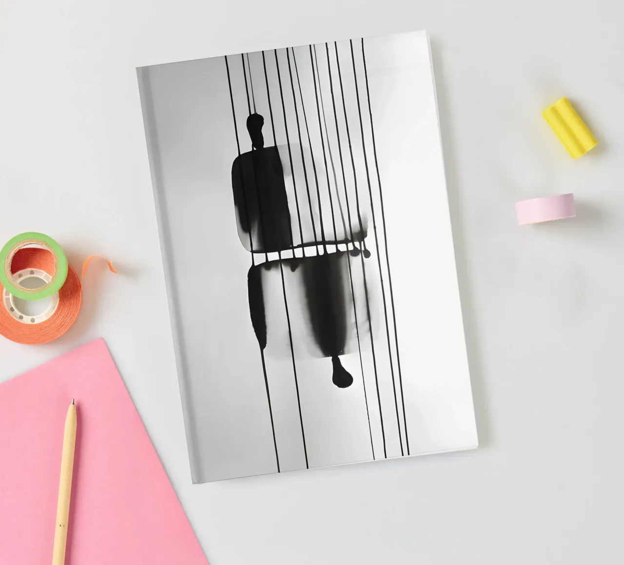 Threads of time: abstract lines and structures notebook by Kunst und Kontrast