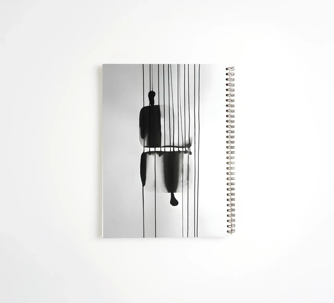 Threads of time: abstract lines and structures spiral notebook by Kunst und Kontrast