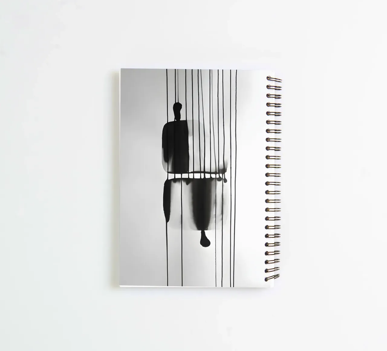 Threads of time: abstract lines and structures spiral notebook by Kunst und Kontrast