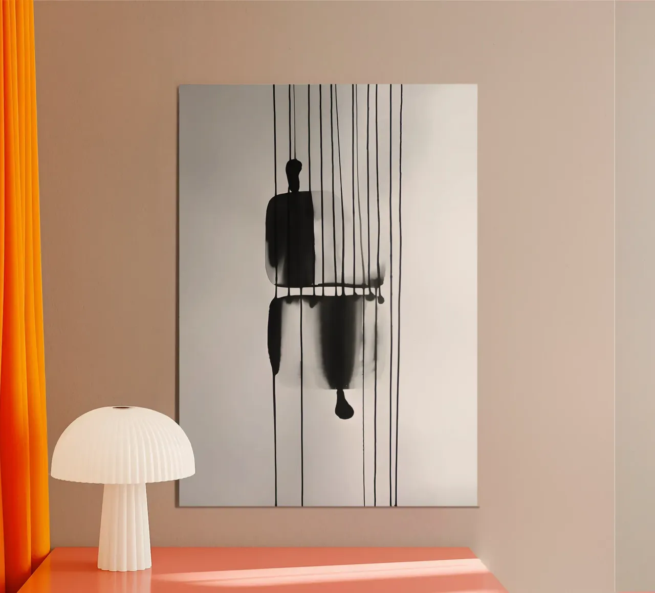 Fili del tempo: linee e strutture astratte carta hahnemühle da Kunst und Kontrast