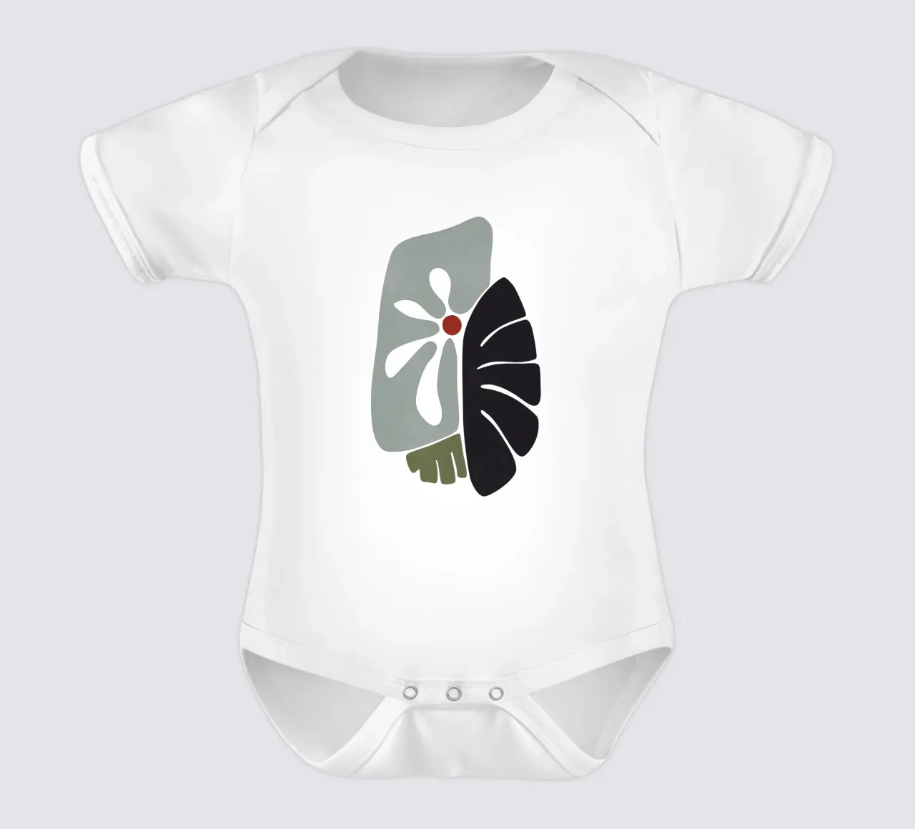 Modulo floreale 10 body neonato maniche corte da amini54