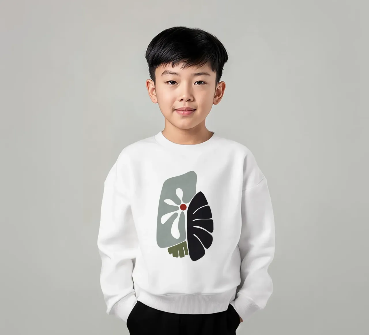 Modulo floreale 10 felpa bambino da amini54